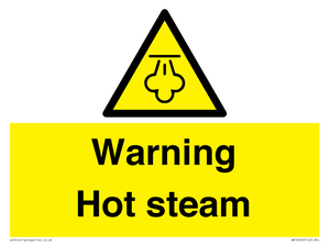 Warning Hot steam